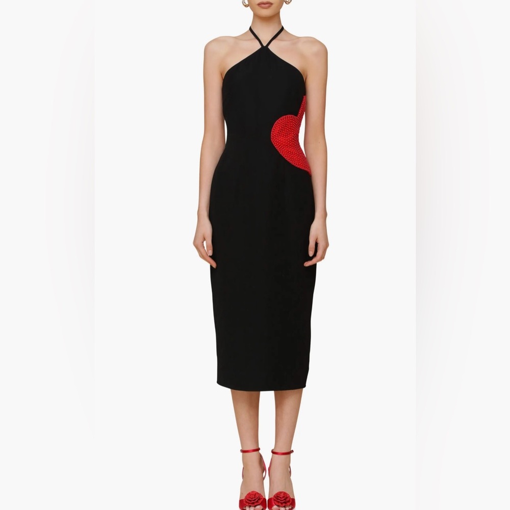 Heart Appliqué Halter Midi Dress
Avec Les Filles